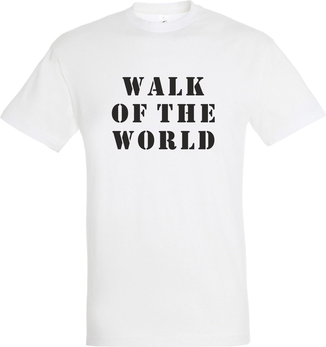 T-shirt Walk of the world |Wandelvierdaagse | vierdaagse Nijmegen | Roze woensdag | Wit | maat S